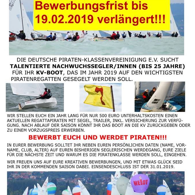 Bewerbungsfrist KV-Pirat verlängert